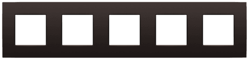 Plaque de recouvrement quintuple, entraxe de 71 mm, couleur Niko Intense dark brown coated
