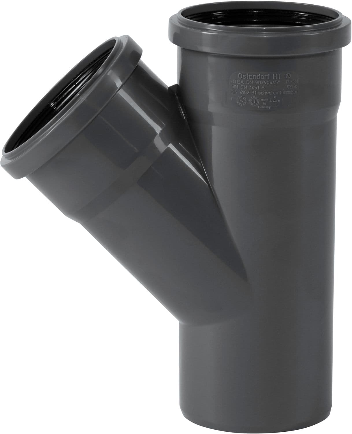 T 45° FFM 90MM PP HT-SAFE OSTENDORF