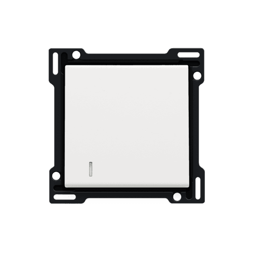 Set de finition avec voyant pour interrupteur ou bouton-poussoir simple, couleur white coated