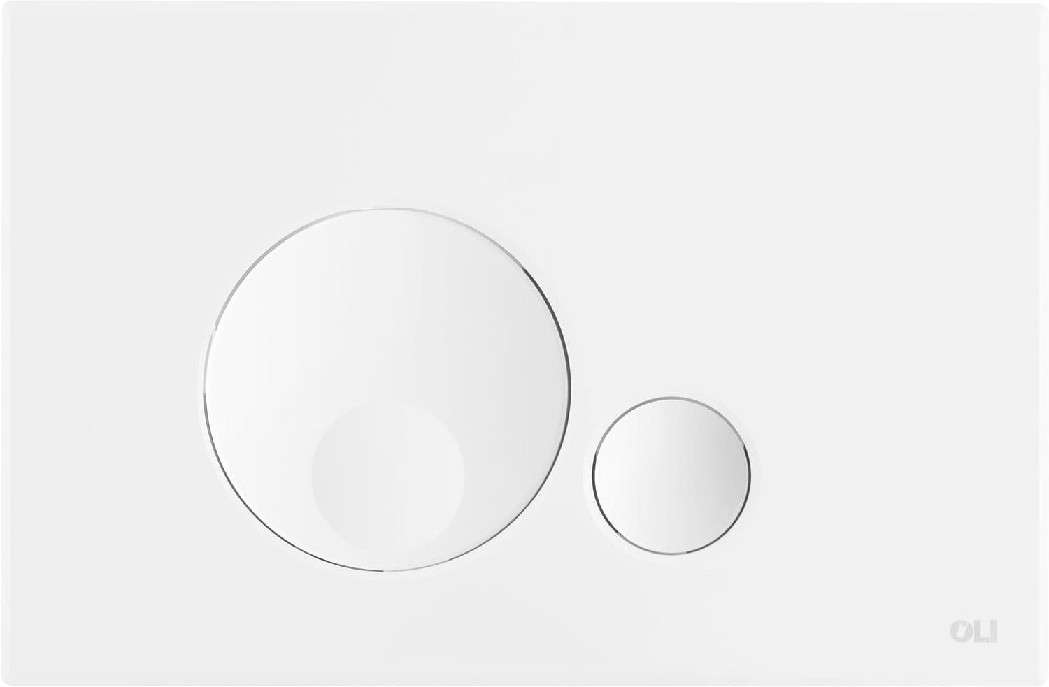 PLAQUE DE COMMANDE 2TOUCHES GLOBE OLI BLANC