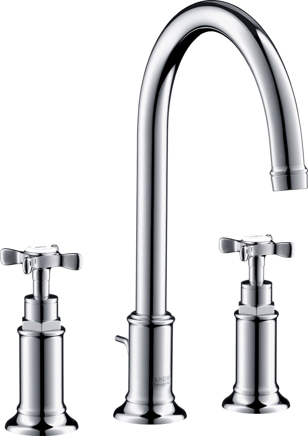 MELANGEUR LAVABO 3 TROUS MONTREUX 180 AXOR VIDAGE AUTOMATIQUE CHROME