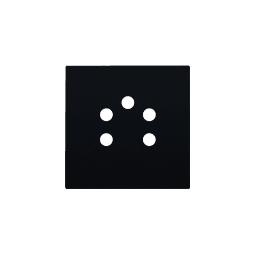 Set de finition pour prise téléphonique à cinq pôles, couleur black coated
