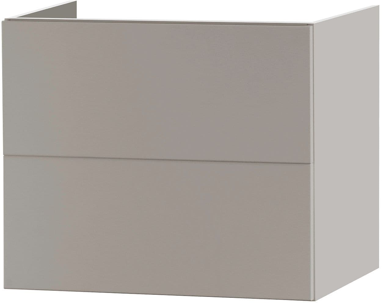 SOUS MEUBLE 2 TIROIR 70CM PUSH-OPEN GRIS SATIN