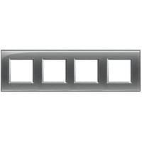 LivingLight - plaque rectangulaire 4 x 2 modules 71mm London fog