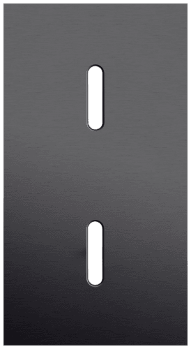 Plaque de recouvrement double, verticale 71 mm d'entraxe, pour deux fonctions de commutation simple, Niko Rocker alu black brushed