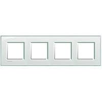 LivingLight - plaque rectangulaire 4 x 2 modules 71mm Aquamarine
