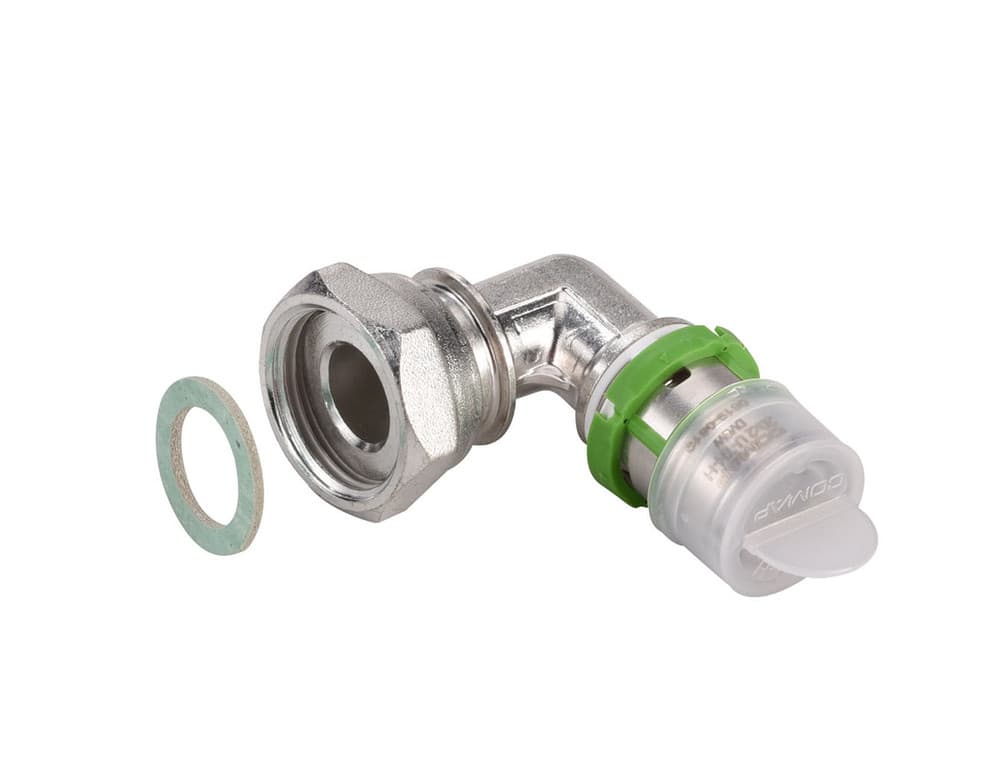 Comap Skinpress Coude 90° à écrou tournant tube multicouche Multiskin 16-3/4F