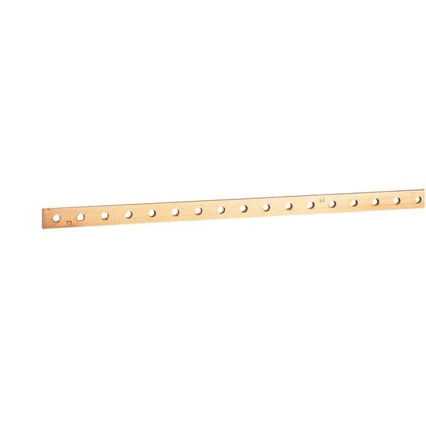 Barre Cuivre 15 x 4mm - longueur 990mm à trous taraudés M6 - 200A