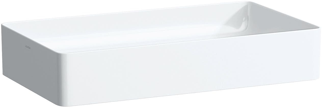 VASQUE A POSER LIVING SQUARE LAUFEN 60CM SANS PLAGE ROBINET BLANC