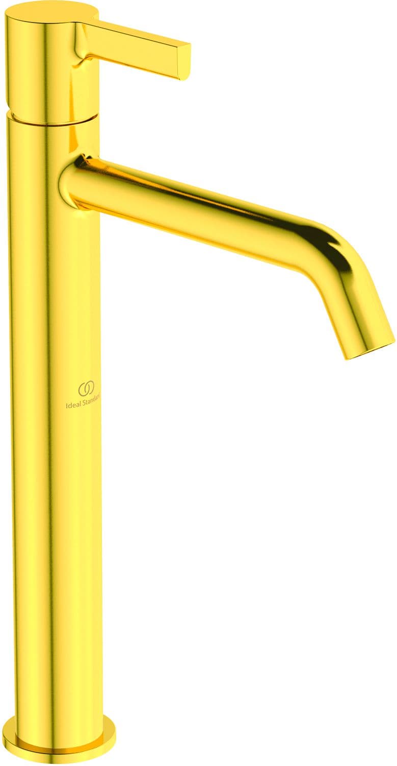 MITIGEUR LAVABO JOY IDEAL STANDARD HAUT SANS VIDAGE AUTOMATIQUE BRUSHED GOLD
