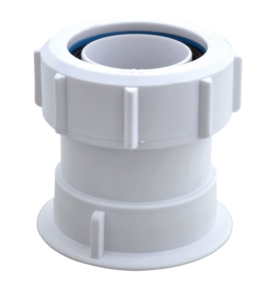 Mc Alpine pièce de transition de plomb à PVC 5/4"xD32mm PP blanc