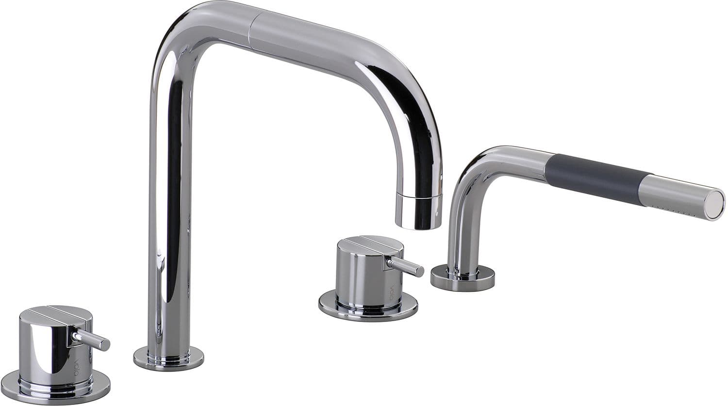 MELANGEUR 4 TROUS POUR BORD DE BAIN VOLA CHROME COMPLET