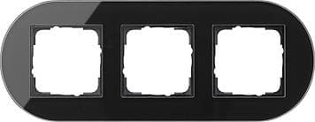 Cadre de finition Gira Studio Noir verre Noir