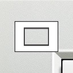 LivingLight - plaque rectangulaire 3 modules Argent