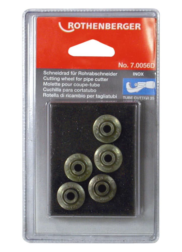 Rothenberger molette pour tube inox par 5 pièces