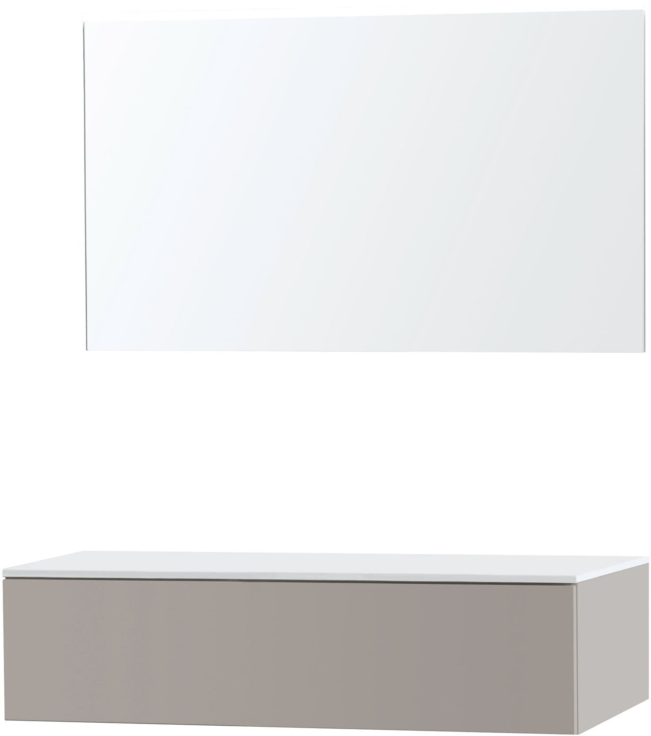 MEUBLE PURO DUO GRIS 120 1 TIROIR SOLID A POSER MIROIR