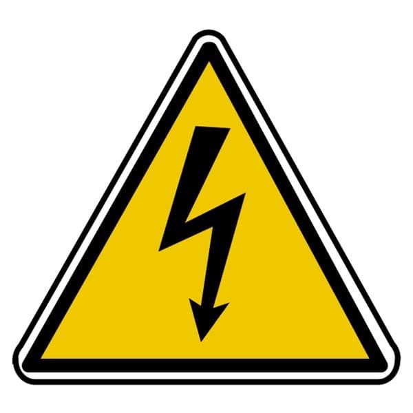 Autocollant danger électrique 300 x 300mm