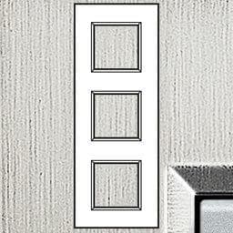 LivingLight - plaque rectangulaire 3 x 2 modules 71mm Acier brossé