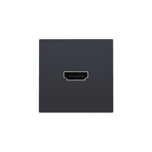 Set de finition avec prise HDMI/HDMI, couleur anthracite coated