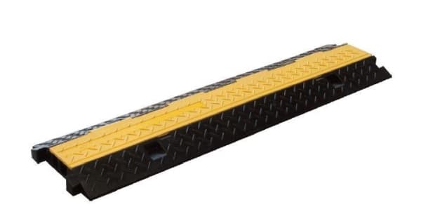 Passe câble de sol pour chantier 1000x245 x 45mm / 2ch.(25x30mm)(cautchouc) 3T.