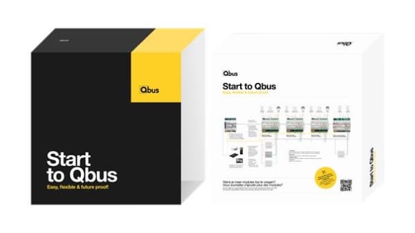 Paquet start to Qbus (1 x CTD10 avec Ethernet, 3 x REL04SA, 1 x DIM02SA)