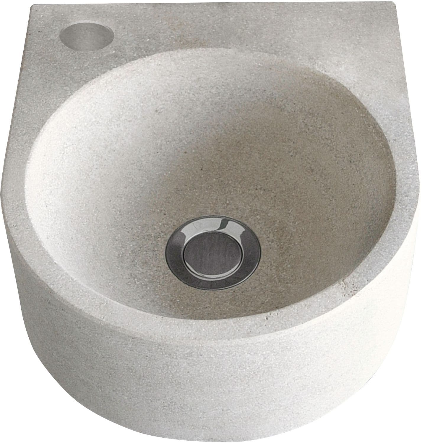 LAVE-MAINS LUNA PLUS AVEC SUSPENSION + CREPINE 25CM BRANCO DE MOS + TROU ROBINET GAUCHE