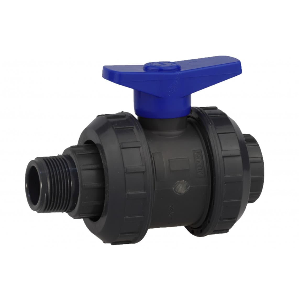 984821055 PVC robinet à sphère, 3/4" F x 3/4" M, pour PEHD/socarex