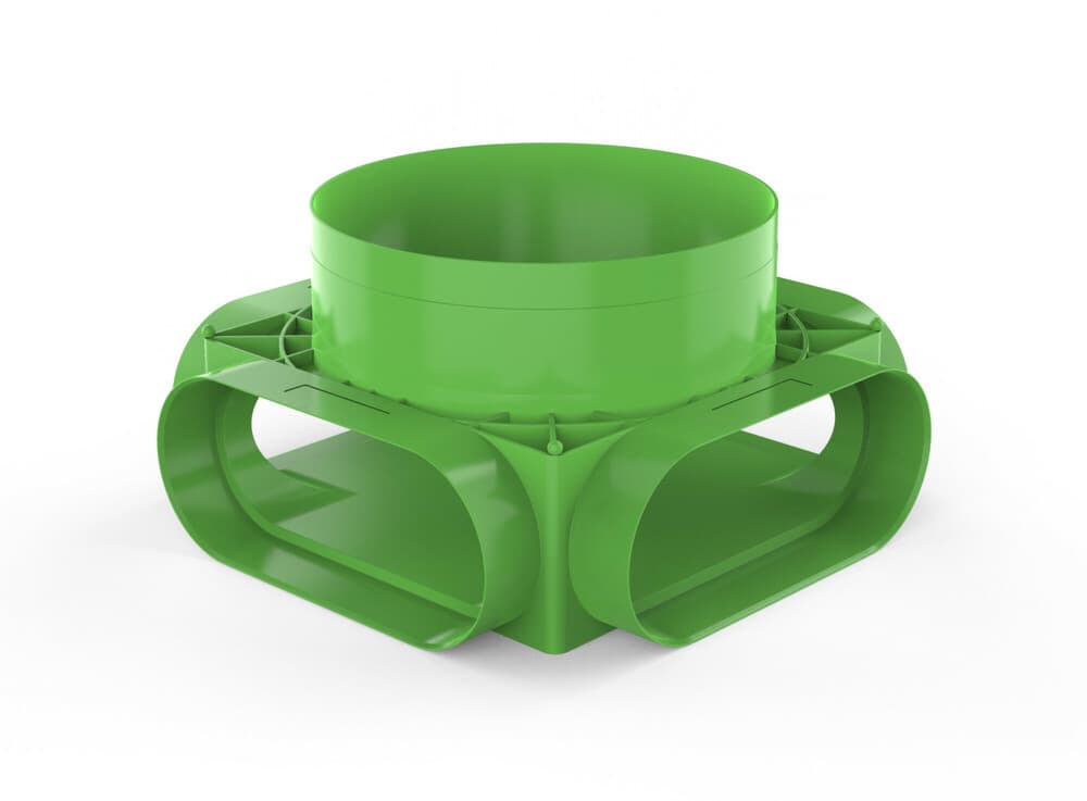 Duco DucoFlex caisson de distribution sol et plafond 4x ovale D160