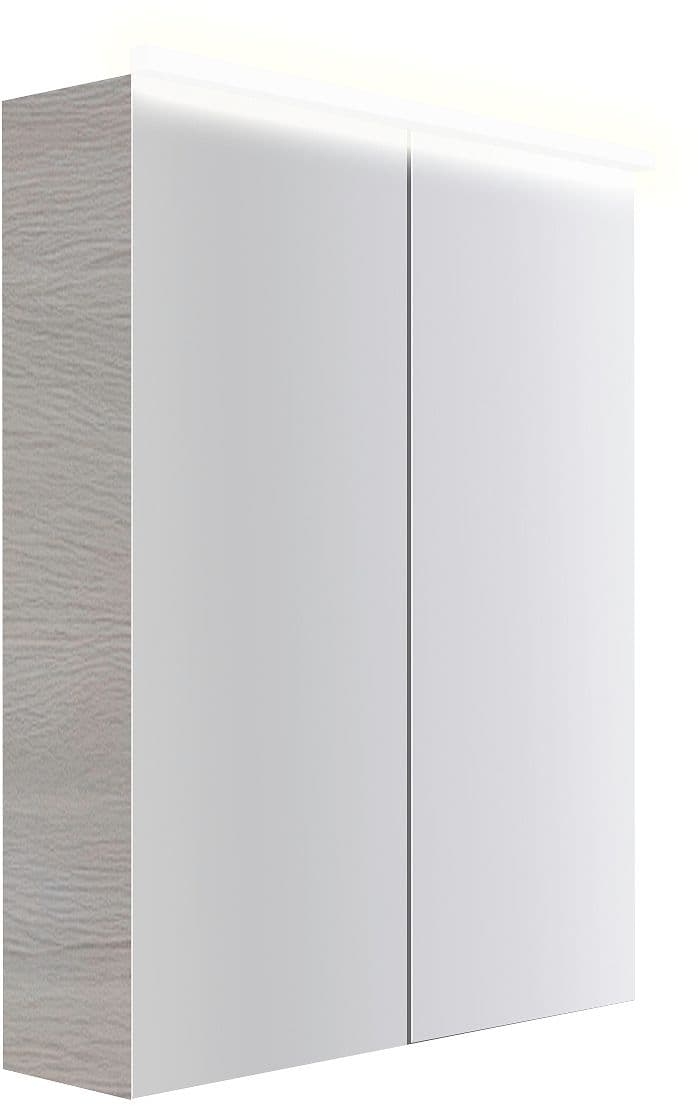 ARMOIRE TOILETTE COFFEE 2 PORTES 600MM 4250KCHENE DECOR ARGENT