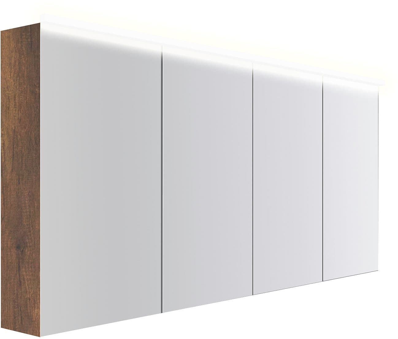 ARMOIRE TOILETTE COFFEE 4 PORTES 1800MM 4250K CHENE DECOR ROUILLE