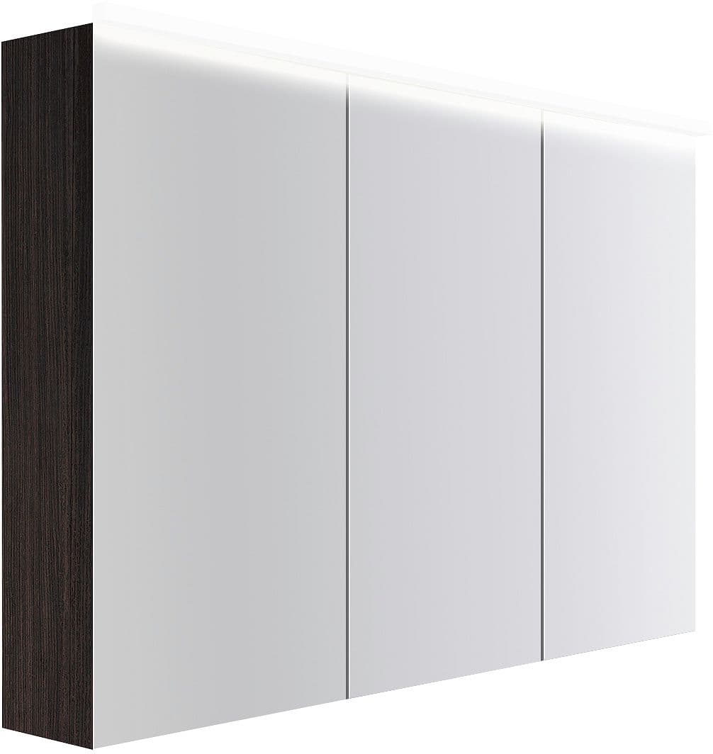 ARMOIRE TOILETTE COFFEE 3 PORTES 1200MM 4250K CHENE DECOR MOKKA
