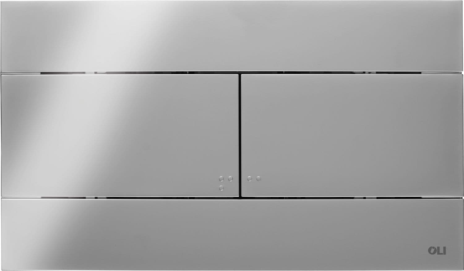 PLAQUE DE COMMANDE 2TOUCHES SLIM OLI CHROME BRILLANT