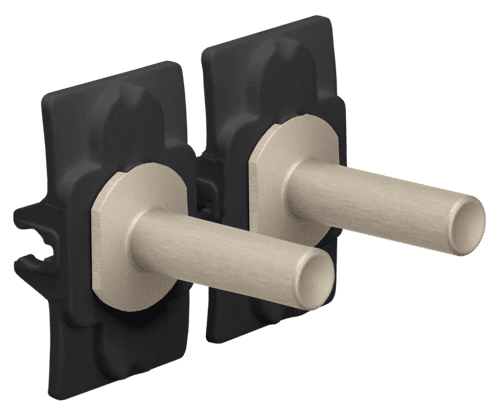 Ensemble Niko Toggle pour des fonctions de commutation double, couleur steel champagne coated