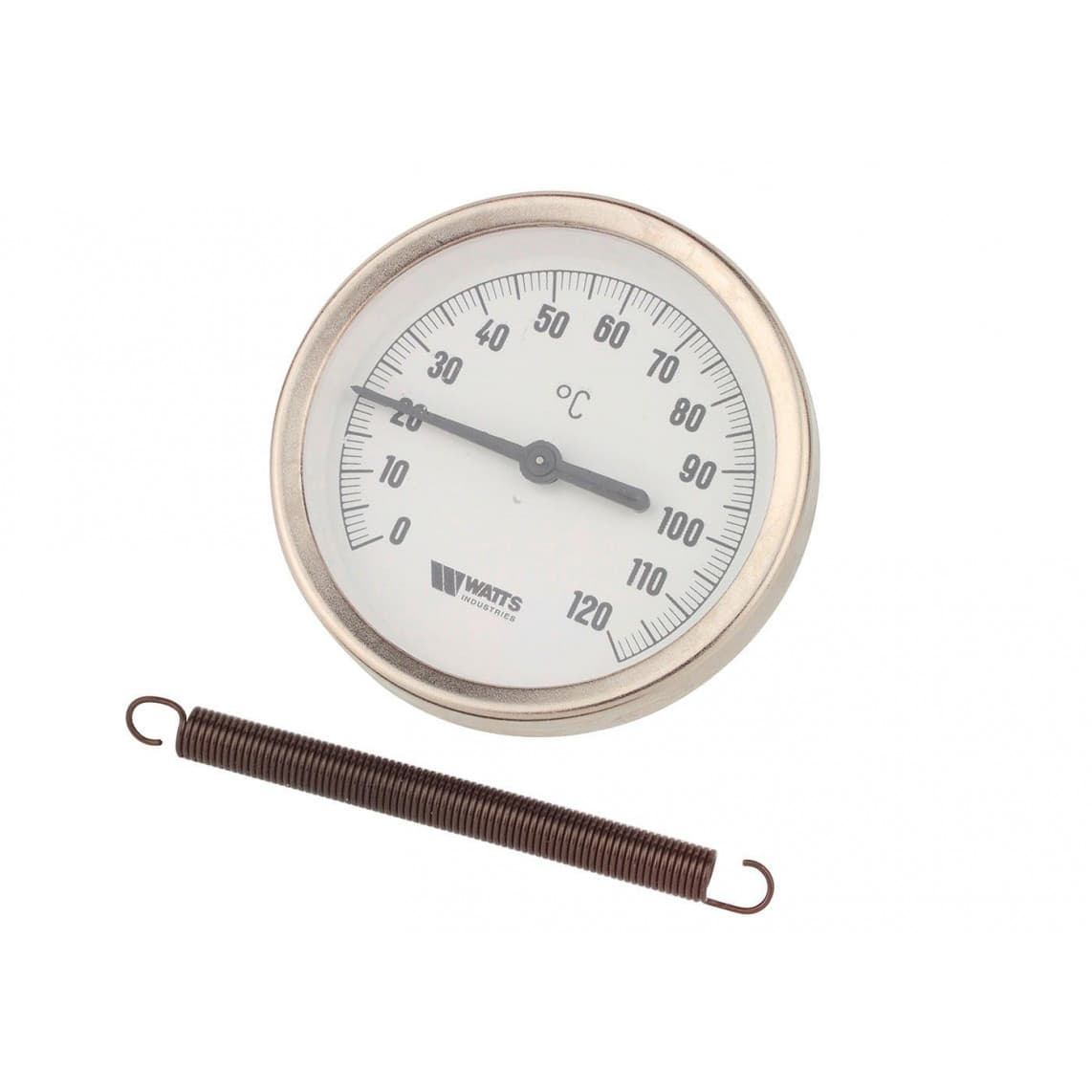 984544263 Thermomètre d'applique bimétallique, 0-120°C, 1-2"