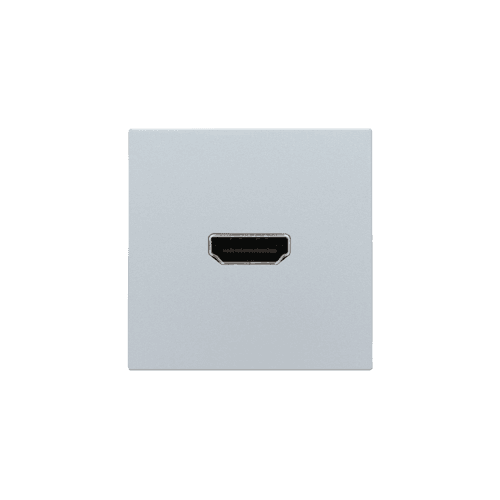 Set de finition avec prise HDMI/HDMI, couleur sterling coated
