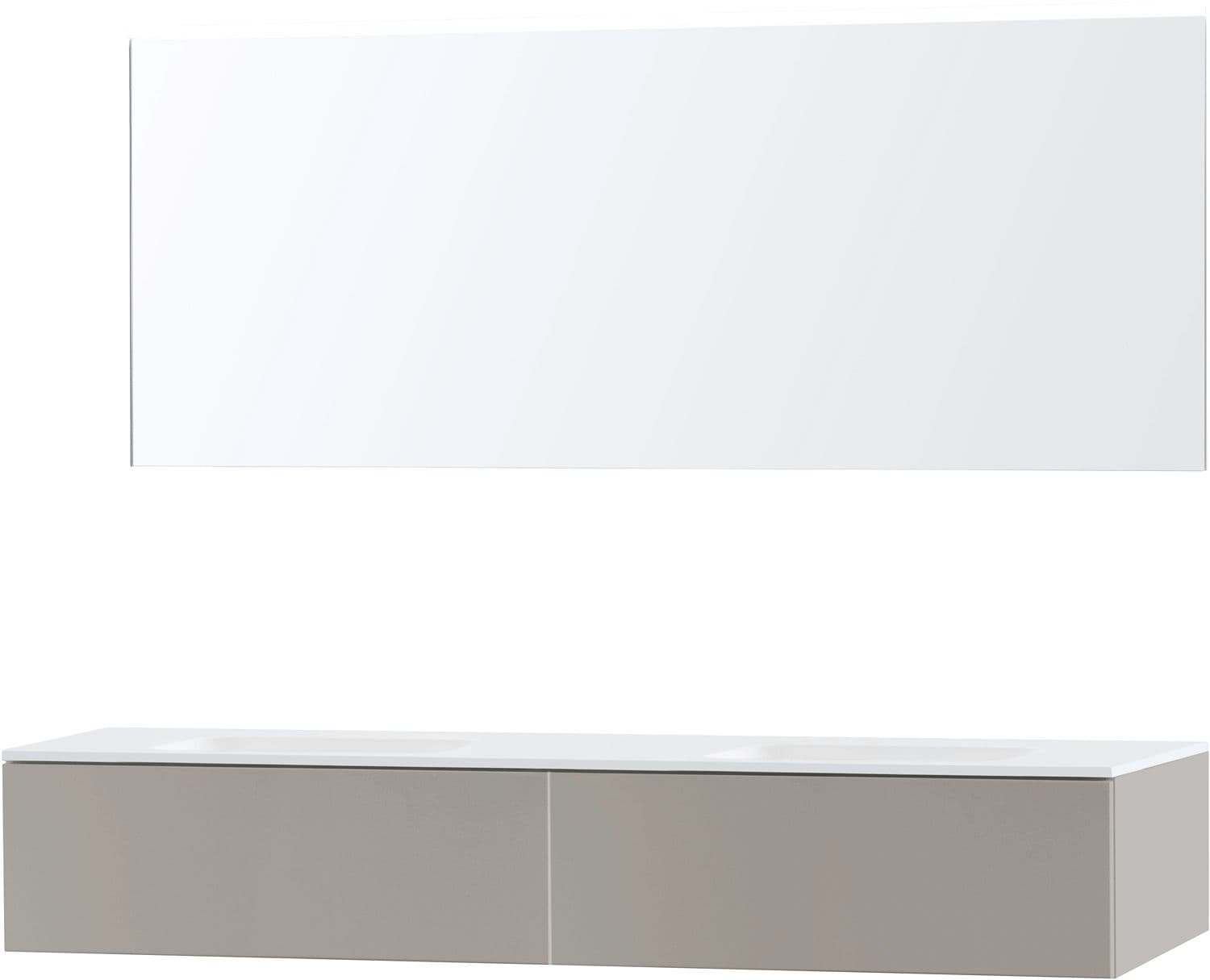 MEUBLE PURO DUO GRIS 180 1 TIROIR SOLID MOLTO MIROIR
