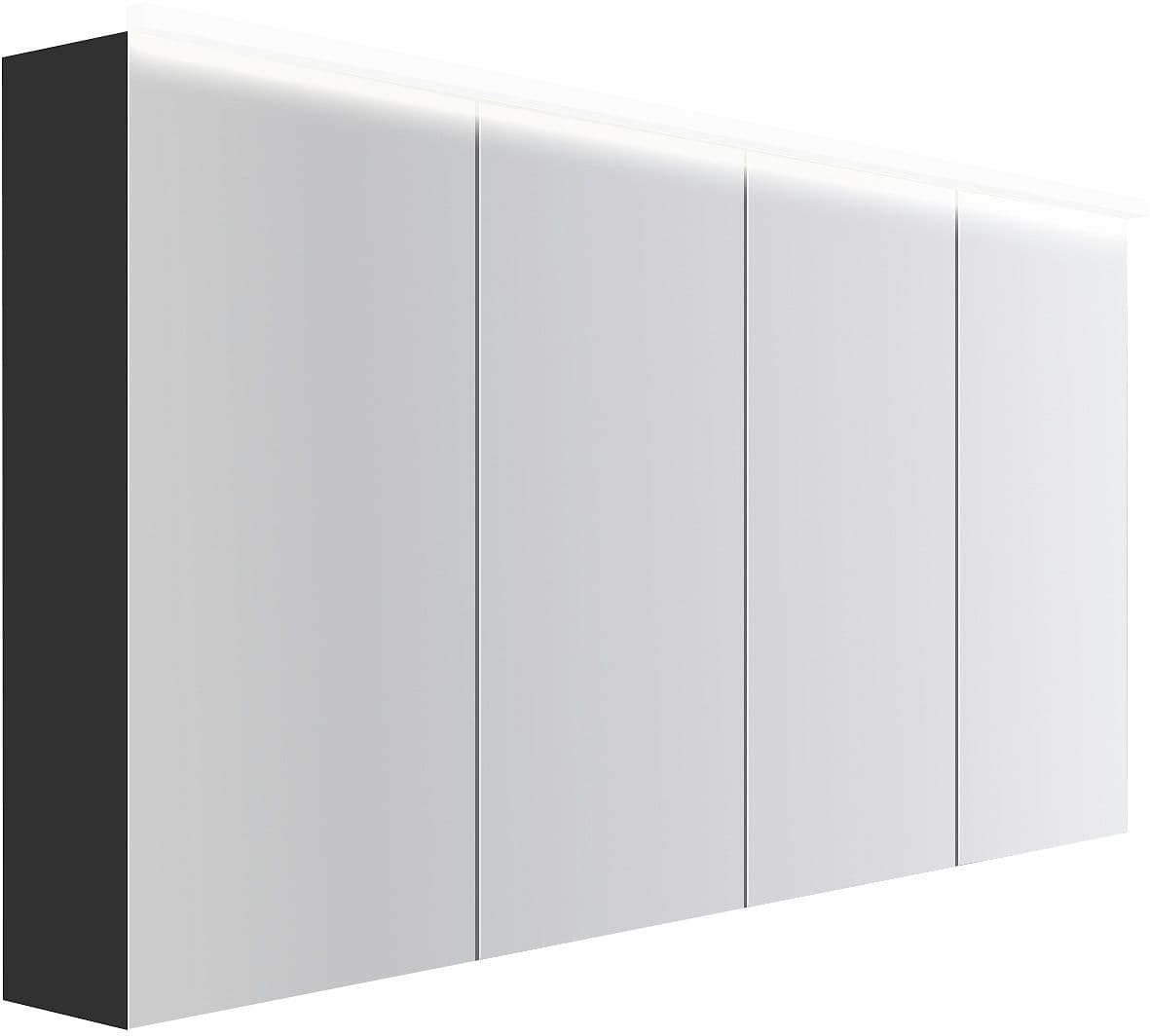 ARMOIRE TOILETTE COFFEE 4 PORTES 1600MM 4250K GRAPHITE DOUX MAT