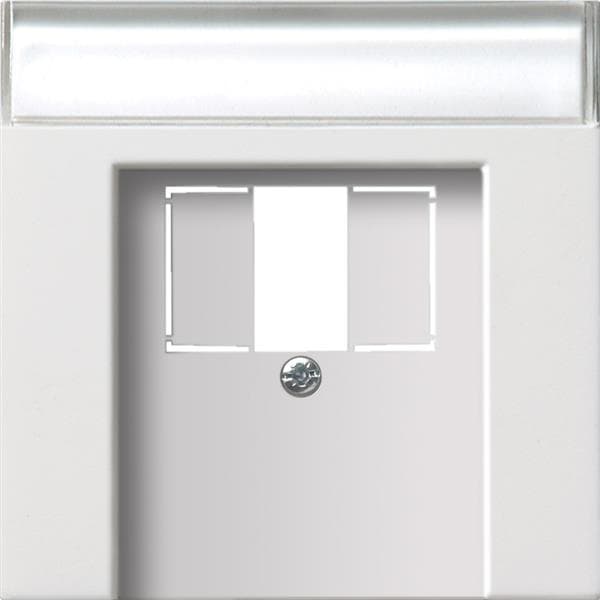 Cache pour TAE et USB Blanc brillant avec zone d'inscription