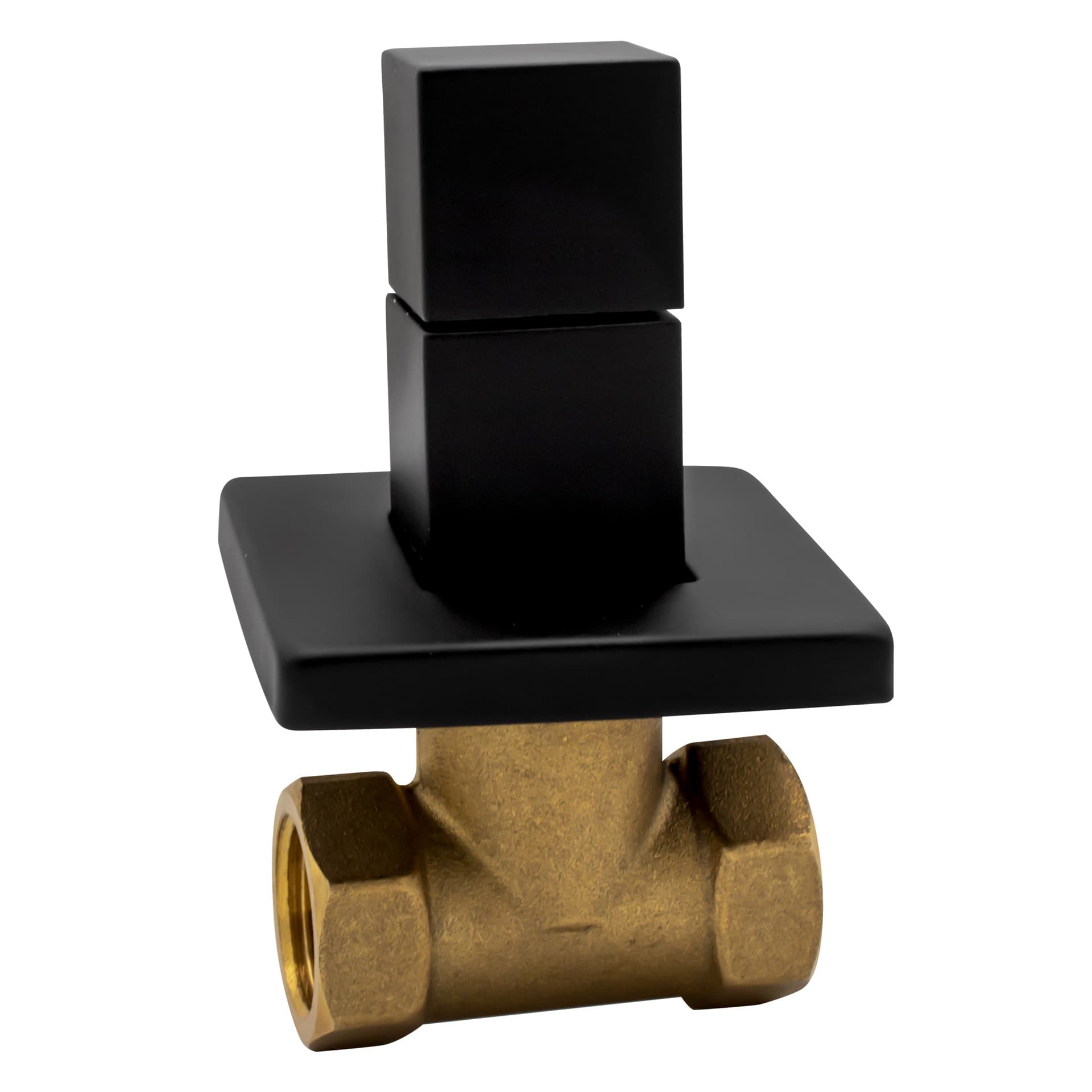 ALONI QUADRO ROBINET D’ARRÊT ENCASTRÉ 1/2 X 1/2 - NOIR MAT