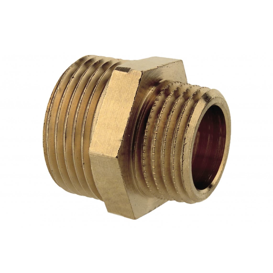 989351355 LT mamelon double réducteur, vierge, 1/2" M x 3/8" M