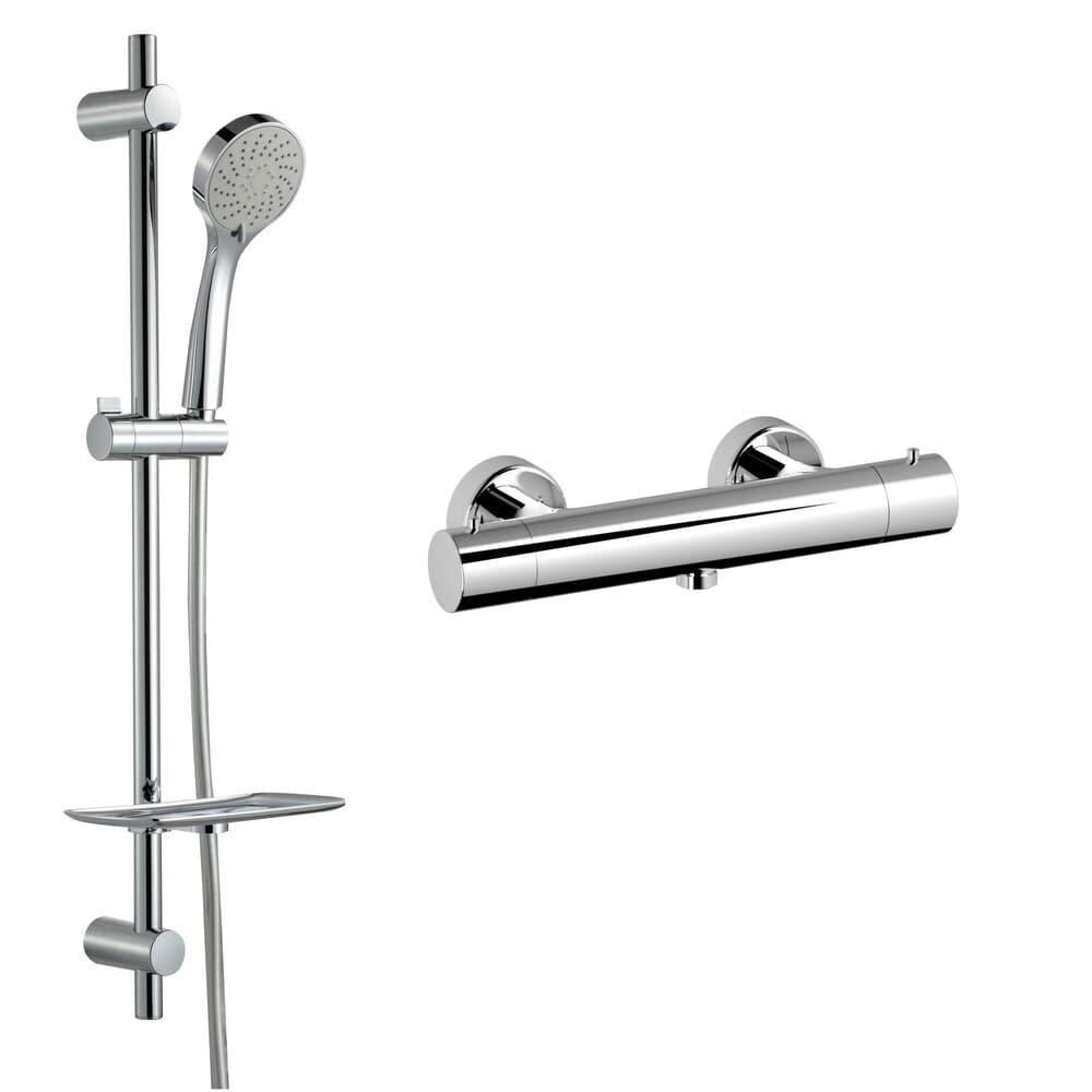 Van Marcke Nero thermostatique de douche avec set de douche chrome