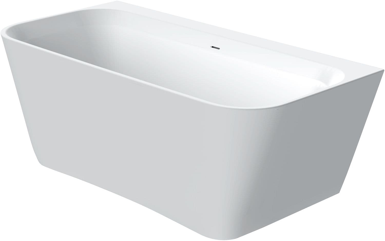 BAIGNOIRE+SIPHON+CLICK CREPINE 170X81 BACK-TO-WALL XONYX BLANC MAT