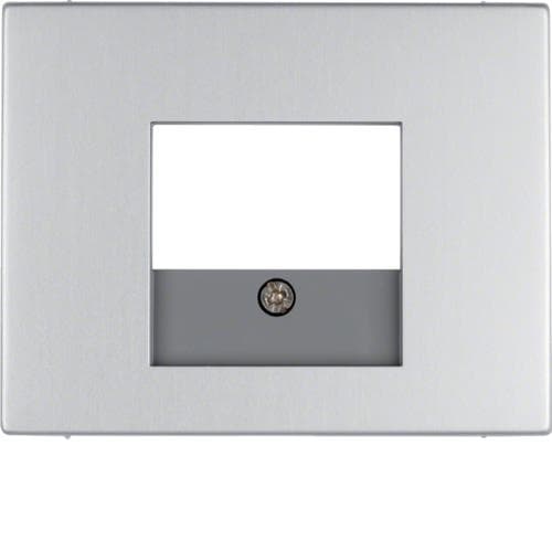 Enjoliveur pour prise informatique et connexions haut - parleurs Berker K.5 Alu
