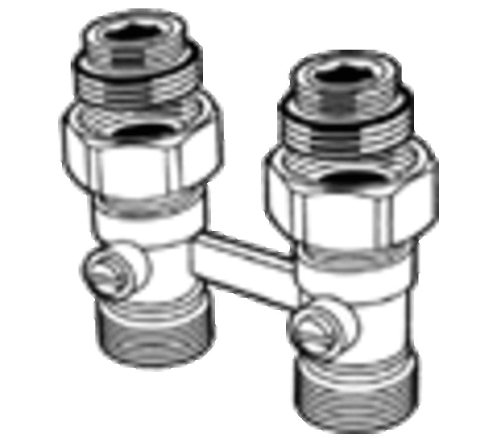 Comap bloc-H bitube droit sol 3/4" Eurocône nipples