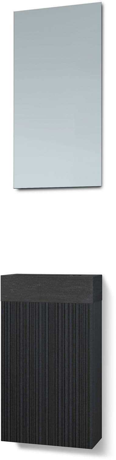 LAVE-MAINS FOREST STONE/ 1 PORT/MIROIR CHENE NOIR