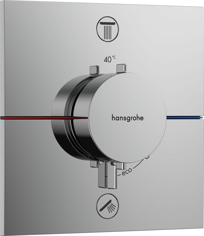 Hansgrohe ShowerSelect Comfort E set de finition thermostatique encastré pour 2 systèmes