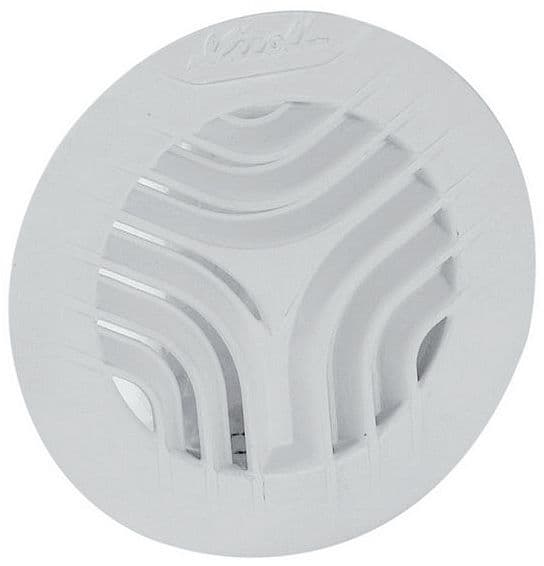 GRILLE RONDE NICOLL POUR TUBE PVC 110MM BLANCHE +MOUSTIQUAIRE