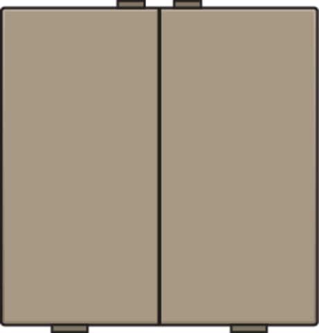 Bouton - poussoir double pour Niko Home control Bronze
