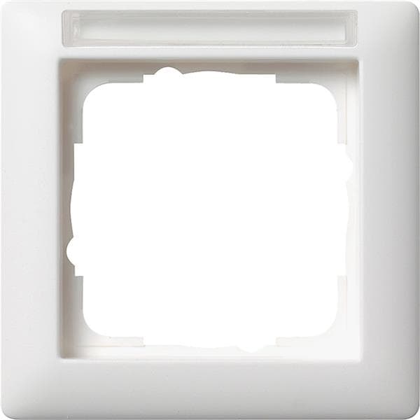 Cadre de finition Gira standard 55 avec zone d'inscription Blanc satiné