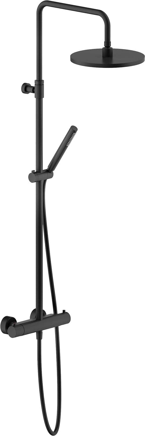 COLONNE DE DOUCHE +THERMOSTAT TONDA 25CM ECO 9L/MIN NOIR MAT